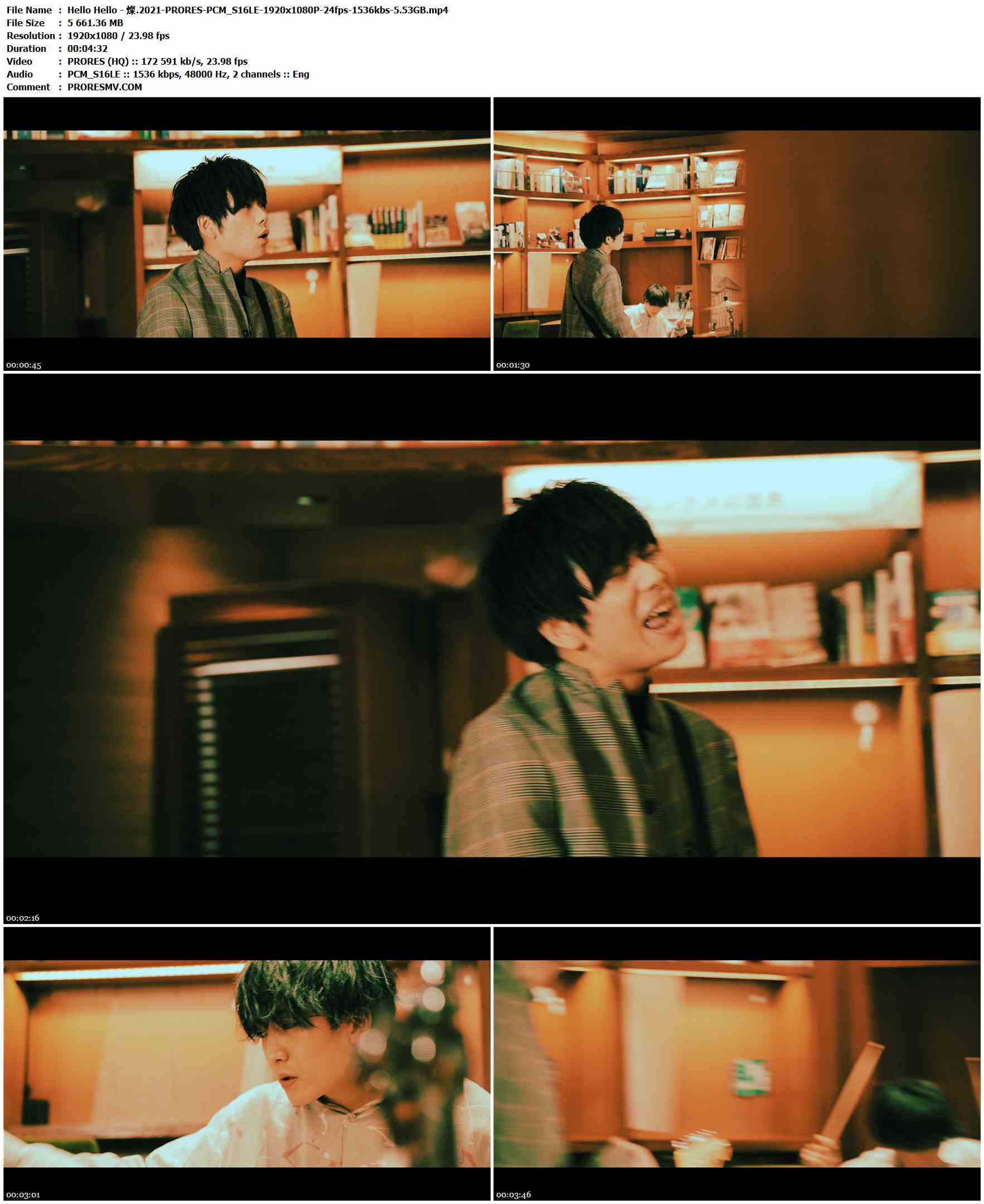 Hello Hello - 燦.2021-PRORES-PCM_S16LE-1920x1080P-24fps-1536kbs-5.53GB官方MV_高清MV